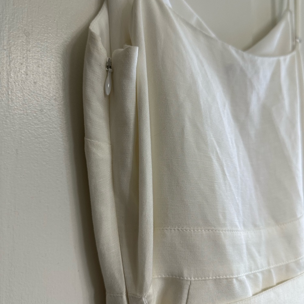 Banana Republic White Linen tie waist Dress - Picture 8 of 10